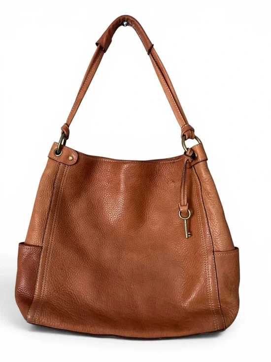 Fossil Genuine Leather Tan Shoulder Bag Hobo
