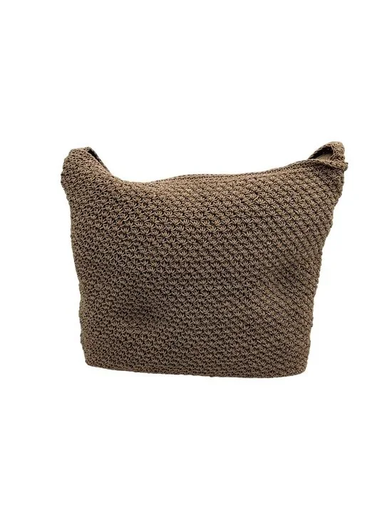 Unbranded Tan Wove Fabric Hobo Bag