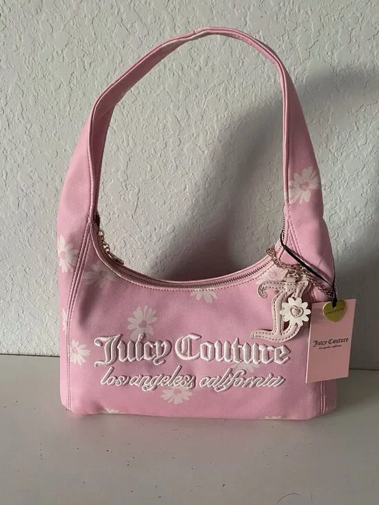 Juicy Couture Daisy For Juicy‎ Hobo/Coho Shoulder Bag Flamingo Pink Classic NEW