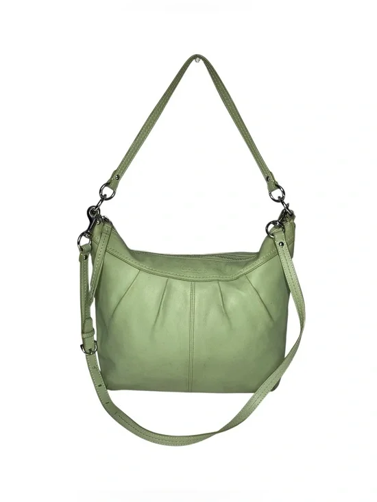 Coach Soho Ashley Hobo Shoulder Pleated Leather Bag Purse Handbag Mint Green