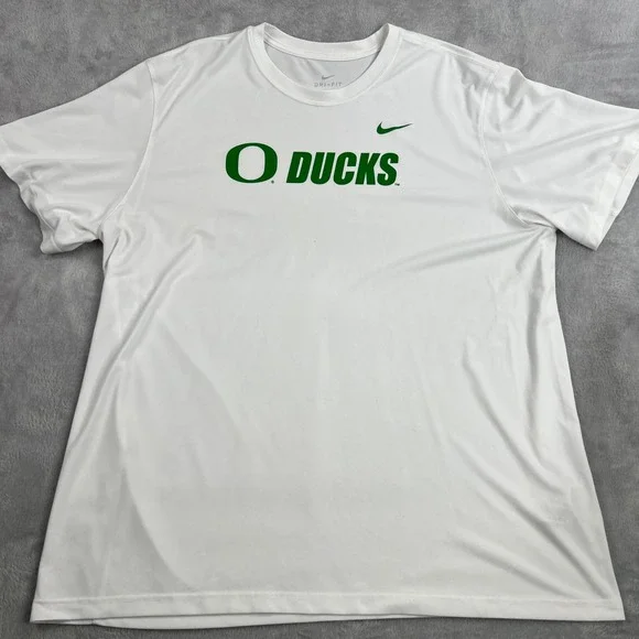 Nike Oregon Ducks Dri-FIT Performance T-Shirt 2XL White Men NCAA Sportswear