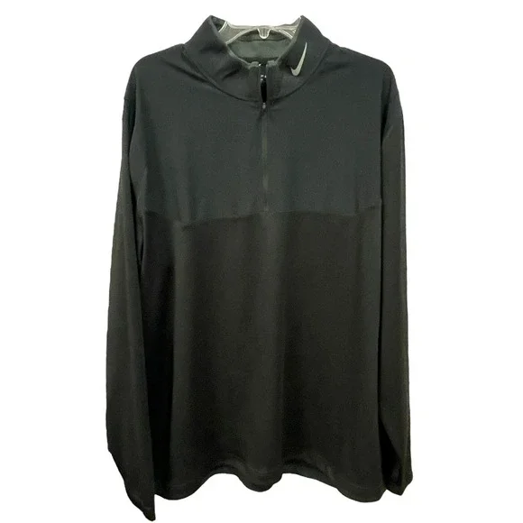 Nike‎ Golf Tour Performance XXL Black Dri-FIT Pullover Long Sleeve Shirt