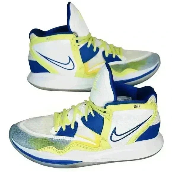 NIKE Kyrie Infinity Men’s Size 8 Basketball Shoes White/Blue/Yellow