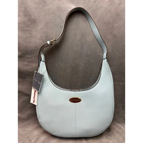 Nanette‎ Lepore Hobo Bag Light Blue Vegan Leather New Shoulder Handbag