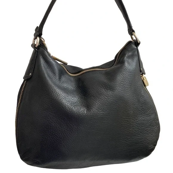 Henri bendel vintage soft black leather hobo bag