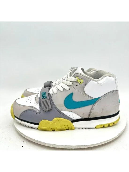 Nike Air Trainer 1 Mid Citron Men Size 9  FQ8828-100 White Grey Tea Shoes