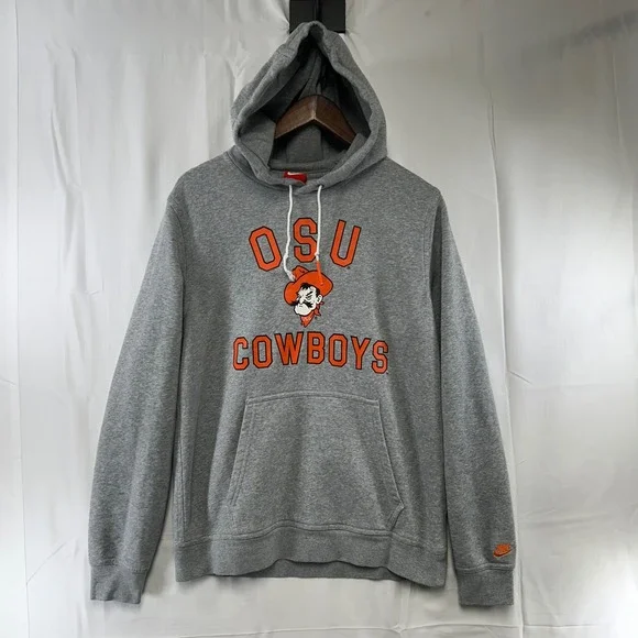 Nike Oklahoma State OSU Cowboys Hoodie Mens Large Gray Pistol Pete Pullover