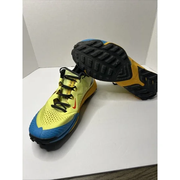 Nike Air Zoom Terra Kiger 7 Trail Shoes Limelight Laser Blue CW6062-300 Size 8.5