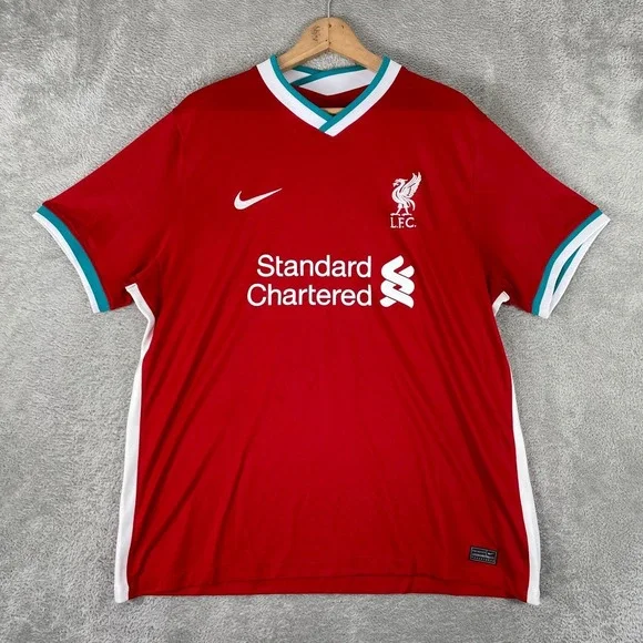 Liverpool FC Nike Soccer Jersey Mens 2XL Red 2020/21 Home Stadium Dri-Fit