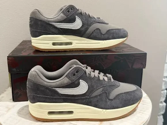 Nike Air Max 1 Crepe Soft Grey Size 6m 7.5w FD588-001