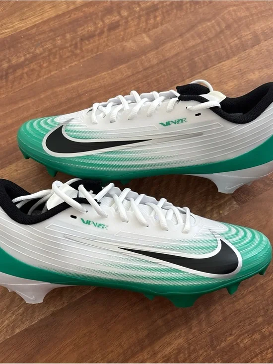 Nike Vapor Speed 3 White Stadium Green Football Cleats HM8849-100 Men’s 12.5