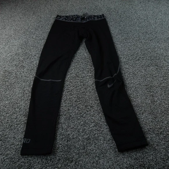 Nike Pro Leggings Mens  L Black Hyperwarm Compression Athletic Workout Gym Pants