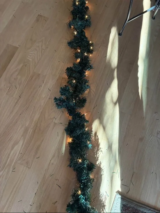 24ft Classic Dark Green Pre-Lit Holiday Garland with Warm White Lights