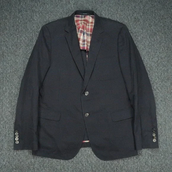 Gucci Blazer Mens 46R Blue Cotton Sport Coat Italy