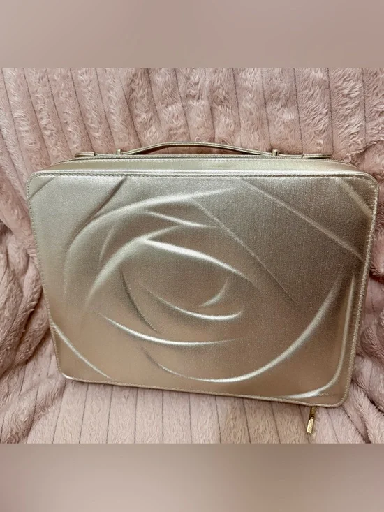 Lancome Metallic Rose-Embossed Carry Bag