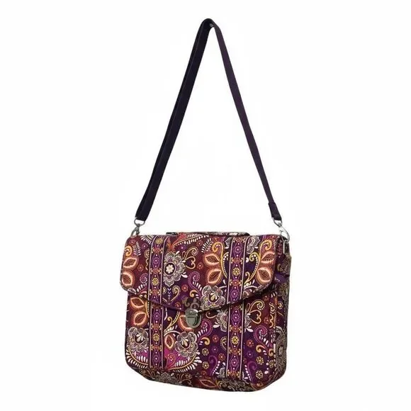 Vera Bradley Retired Safari Sunset Attache Shoulder Messenger Bag
