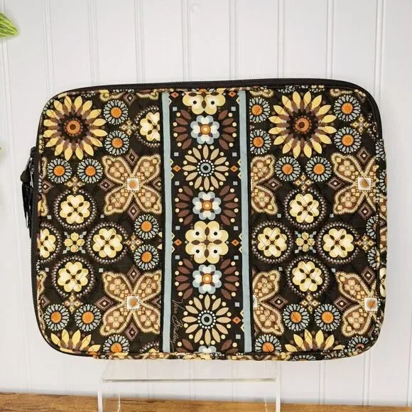 Vera Bradley CANYON Padded Tablet Laptop Sleeve Cotton Case Top Load 14”x11”