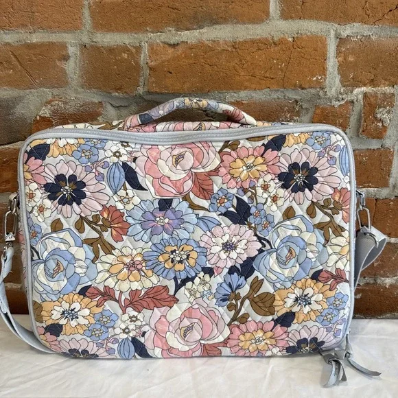 VERA BRADLEY LAPTOP WORK STATION CROSSBODY ALOHA‎ BLOOMS