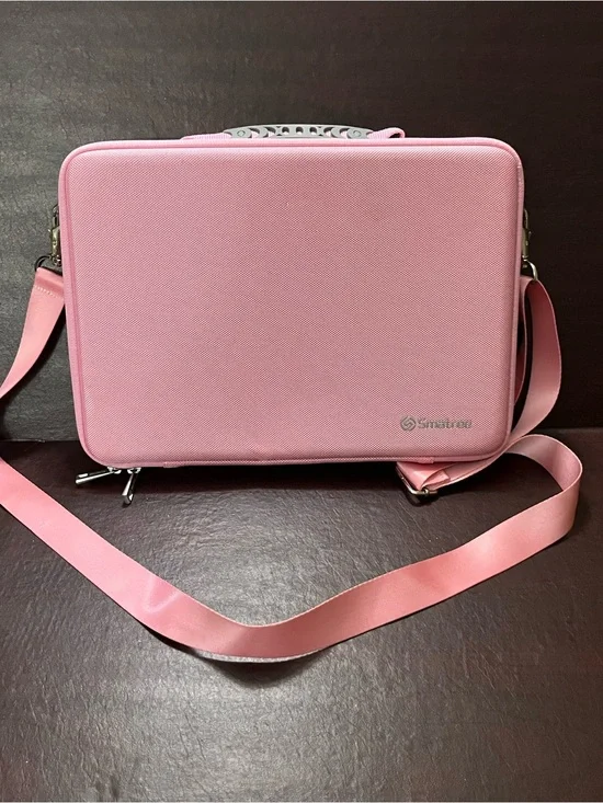Smatree pink hard shell laptop case with strap