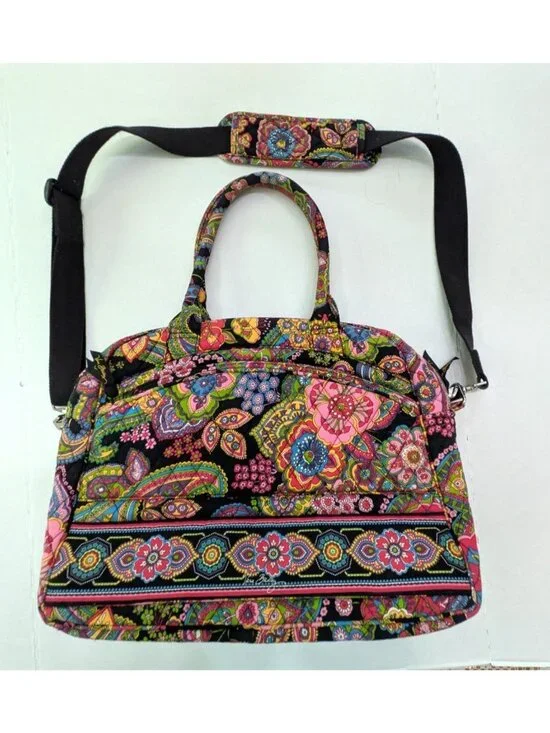 Vera Bradley Quilted Commuter Bag Tote Symphony in Hue Top Handle and Strap