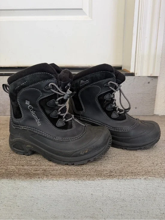 Columbia Kids Black Waterproof Insulated Snow Boots