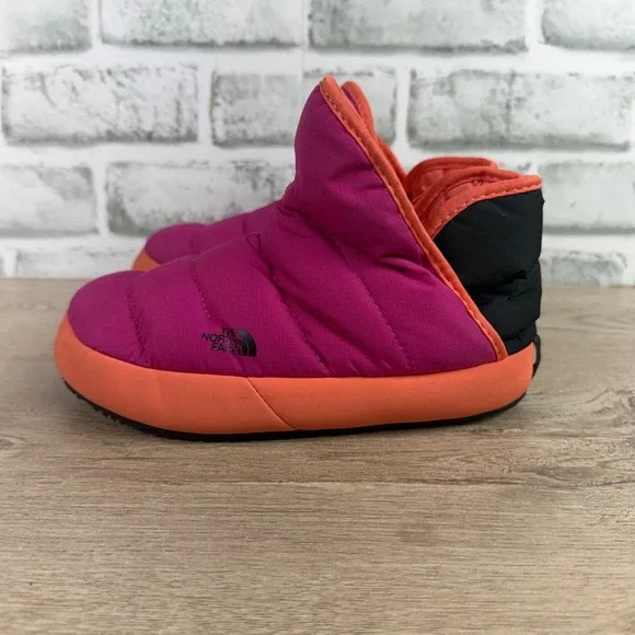 The North Face ThermoBall Traction Bootie Purple Orange Kids Size 1