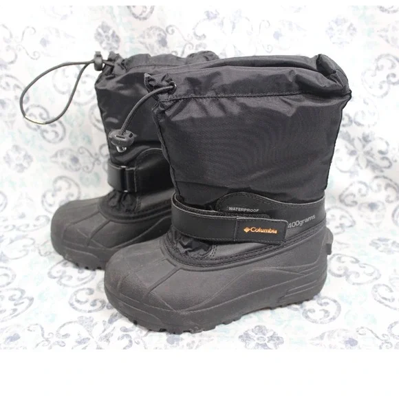 Columbia Kids Black Waterproof 400g Insulated Snow‎ Boots BC1324-012 Size 13
