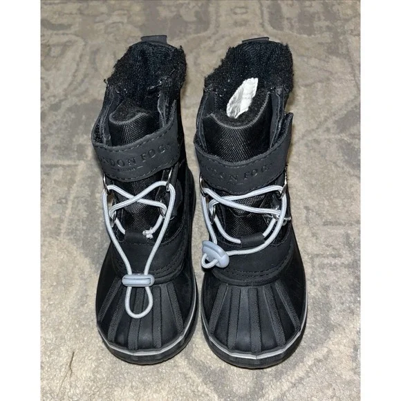 London Fog Oxford‎ Snow Winter Waterproof Toddler Boys Boots Black  Sz 7 Toddler