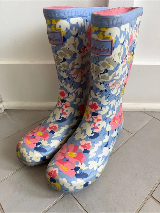Joules Kids Floral Rain Boots