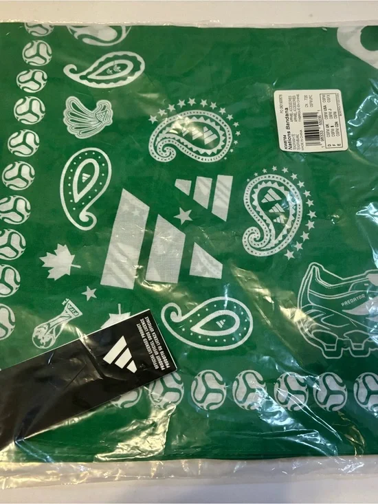 adidas Fifa Nations Green Bandana with White Paisley