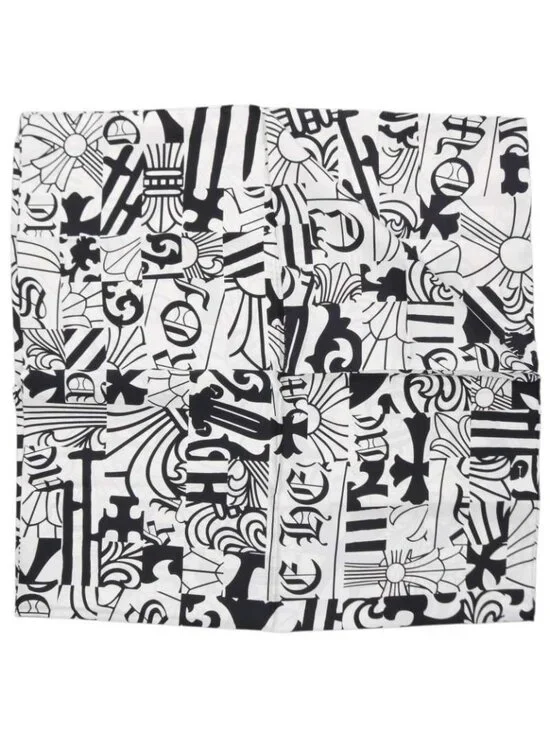 Chrome Hearts Logo Print Silk Scarf