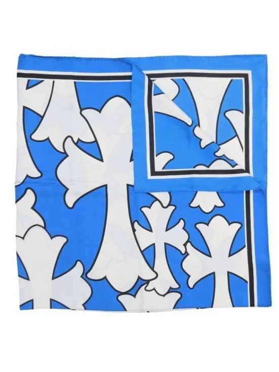 Chrome Hearts CH Scarf Cemetery Print Silk