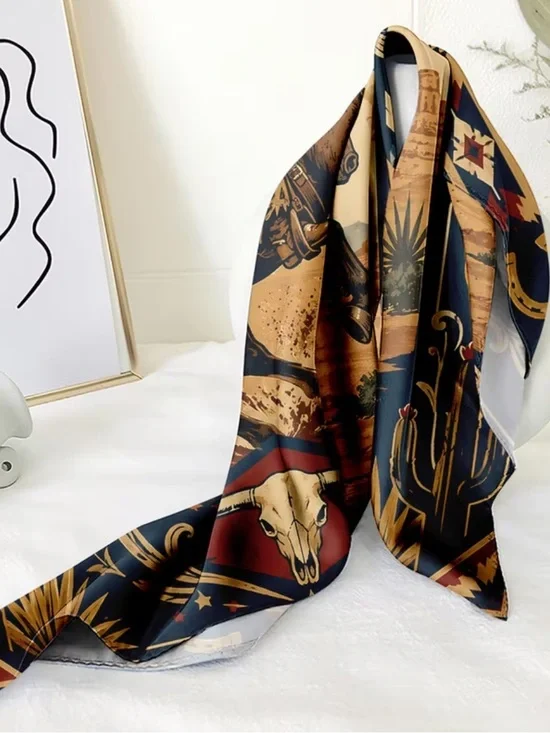 Western Cowboy Horse Scarf/Bandana - Ride ‘em Cowboy! 35”