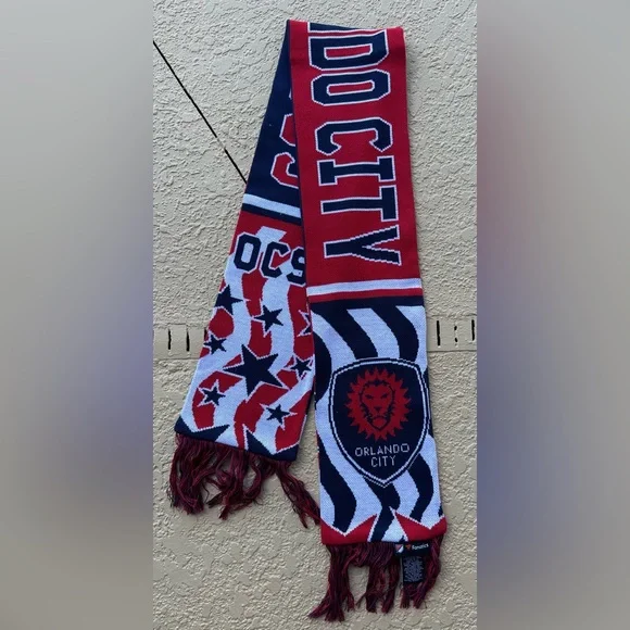 Orlando City SC Red Black Fanatics Scarf in VGC