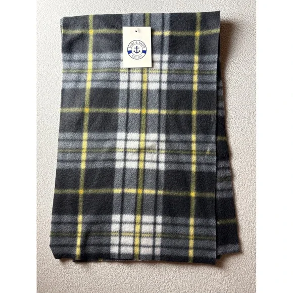 Yacht & Smith Plaid Fleece Scarf Arctic Inspired Casual‎ Winter Wear