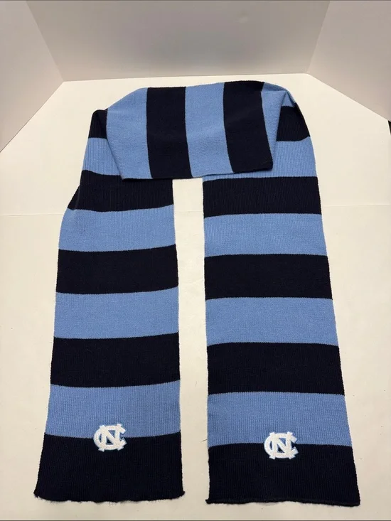 Top of the World North Carolina Tar Heels Light Blue and Navy Striped Scarf