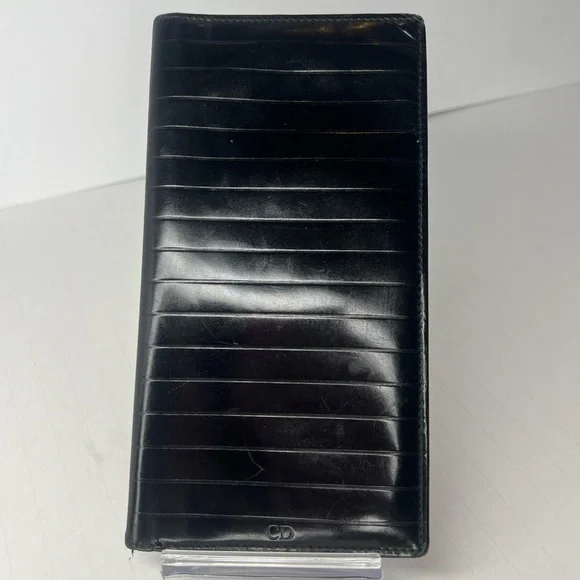 🖤Christian Dior | Vintage Black Bifold Horizontal Quilted Leather Long Wallet🖤