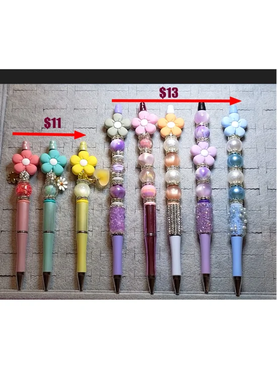 Pen-1404 Handmade Beaded Pens, Purse Charms & Keychain, clearance!