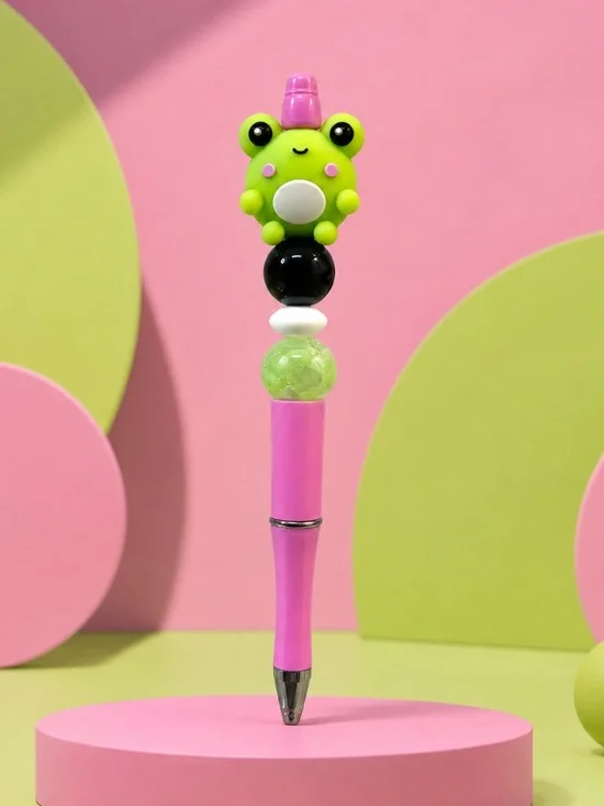 Frog-tastic Handmade Beaded Pen