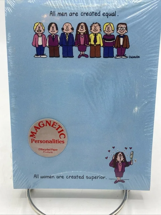 Vintage Note Pad Comic Cathy Comic Memo pads All Men Are Created Equal Women Sup