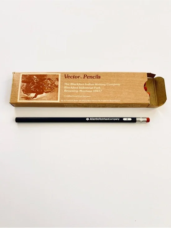 Vector Atlantic Richfield ARCO No 2 Pencils Box of 12 Blackfeet Indian WritingCo