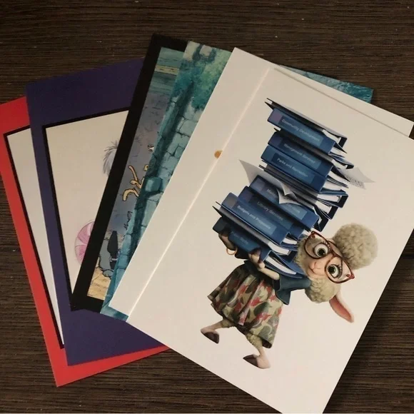 Disney Villains Postcards: Mixed Set 6 pack Aristocats, sword stone and Zootopia