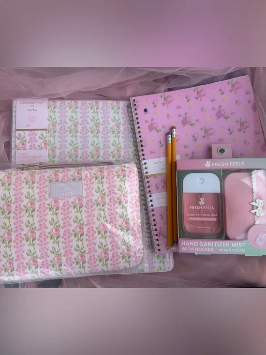 LoveShackFancy Pink Floral Back to School Bundle