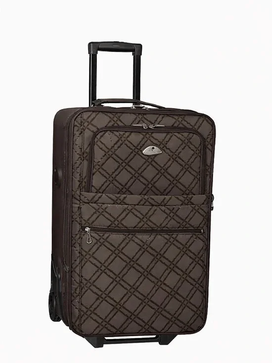 American Flyer Pemberly Buckles Piece Luggage  Classic Brown- Travel
