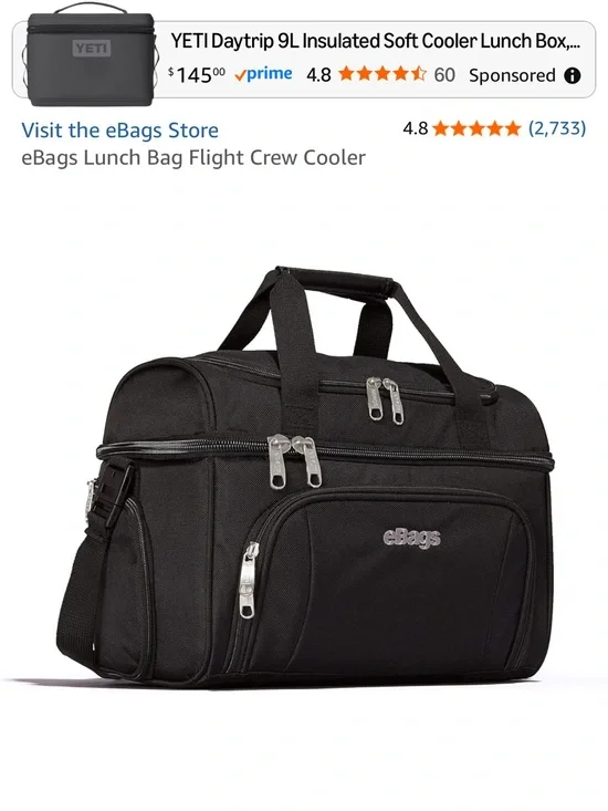 eBags Flight Crew Toiletry Bag for Men in Black