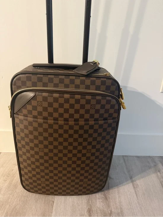 LOUIS VUITTON Pegase 55 Business Luggage Damier Ebene Travel Bag Brown