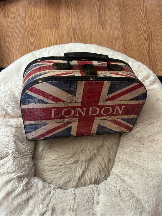 Vintage Union Jack London Carry Case - Red, Blue, White