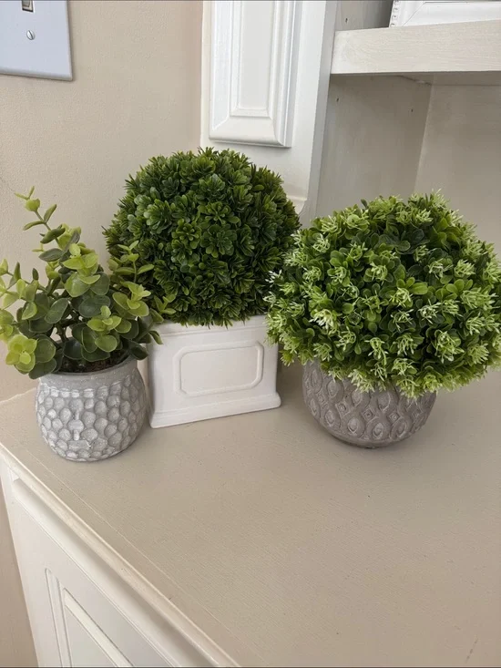 Artificial Boxwood Topiary Ball in Green - Decorative Home Accents 3