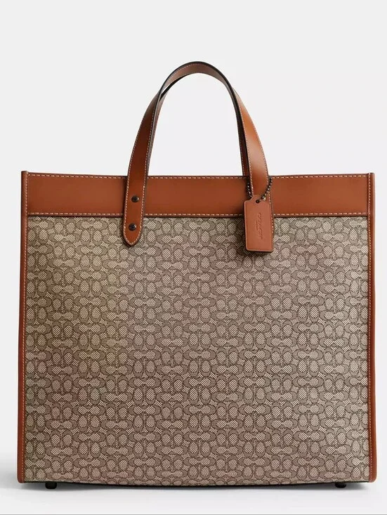 COACH Field Tote 40 In Micro Signature Jacquard