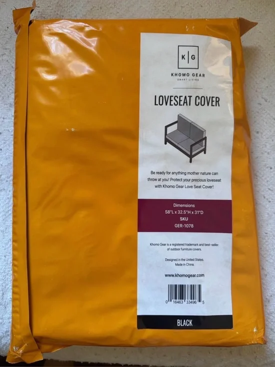 Black Loveseat Cover - Weather-Resistant Protection
